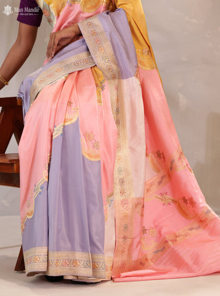 Multi Colour Rangkat Banarasi Kadwa Silk Saree