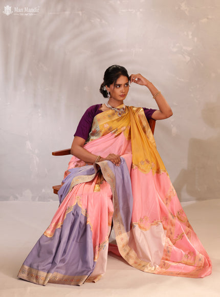 Multi Colour Rangkat Banarasi Kadwa Silk Saree