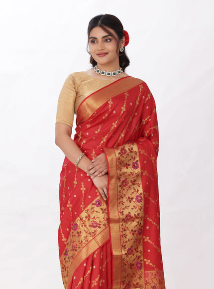 Red Kanchipuram Silk Saree