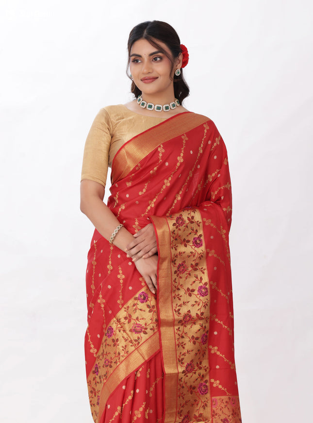 Red Kanchipuram Silk Saree