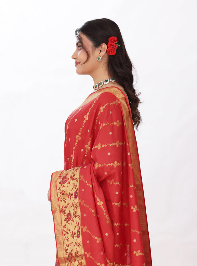 Red Kanchipuram Silk Saree