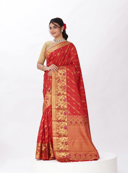 Red Kanchipuram Silk Saree