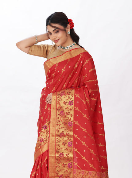 Red Kanchipuram Silk Saree