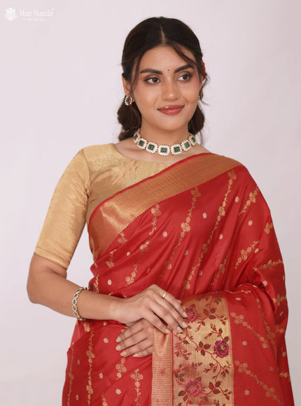 Red Kanchipuram Silk Saree