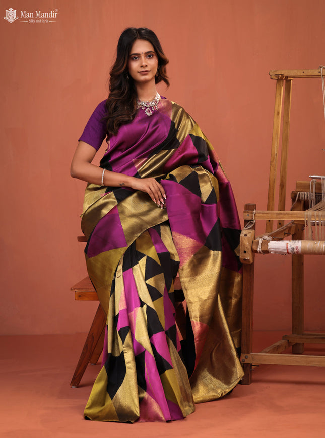 Black Kanchipuram Silk Saree
