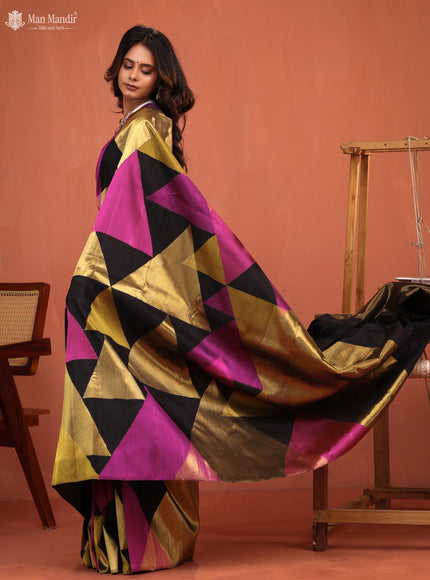 Black Kanchipuram Silk Saree