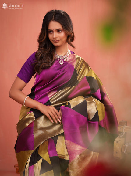 Black Kanchipuram Silk Saree