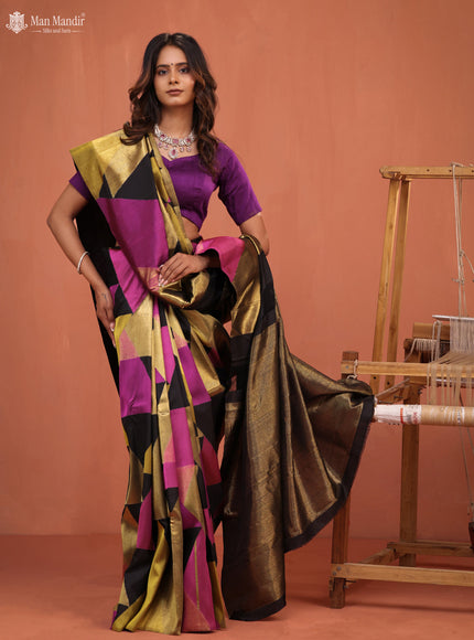 Black Kanchipuram Silk Saree