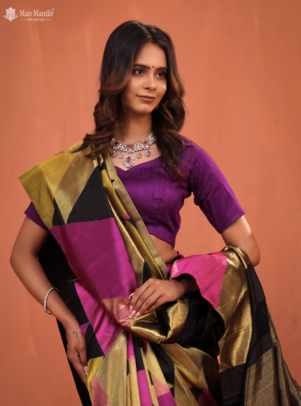 Black Kanchipuram Silk Saree