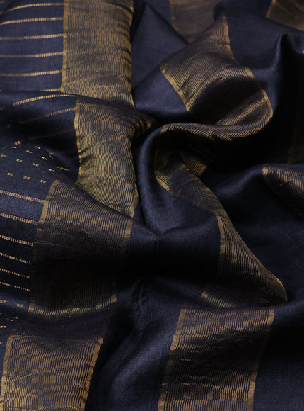 Black Tussar Silk Saree