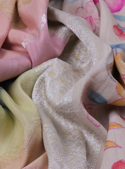Multi Colour Banarasi Khaddi Tussar Saree
