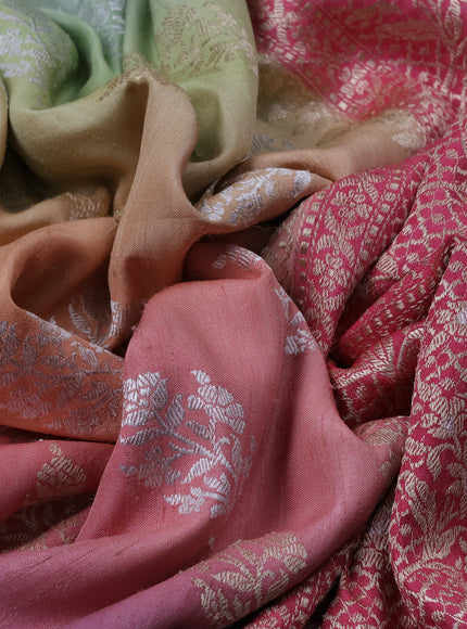 Multi Colour Banarasi Khaddi Tussar Saree