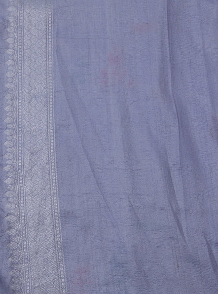 Grey Banarasi Khaddi Tussar Saree
