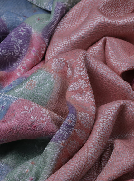 Multi Colour Banarasi Khaddi Tussar Saree