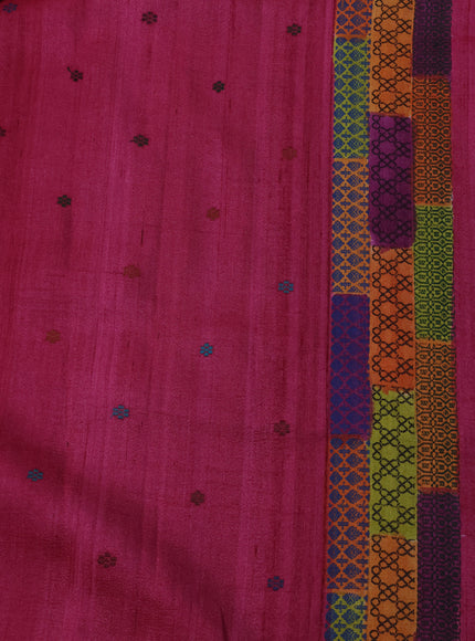 Navy Blue Yellow Banarasi Khaddi Tussar Saree