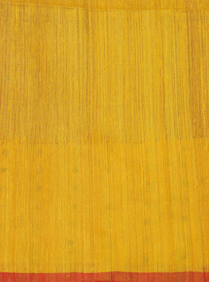 Yellow - Red Muslin Organza Saree