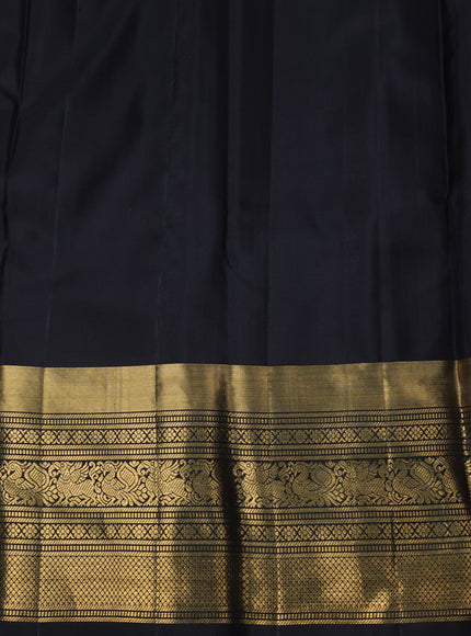 Red -Black Pure Kanchipuram Silk Saree