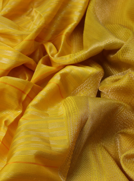 Yellow Pure Kanchipuram Silk Saree