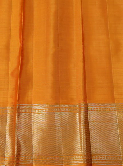 Yellow Pure Kanchipuram Silk Saree