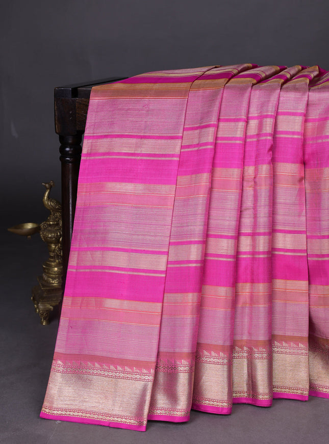 Pink Pure Kanchipuram Silk Saree