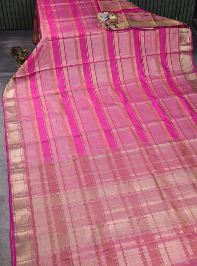 Pink Pure Kanchipuram Silk Saree