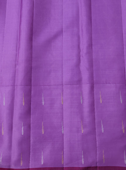 Sky Blue- Purple Pure Kanchipuram Silk Saree