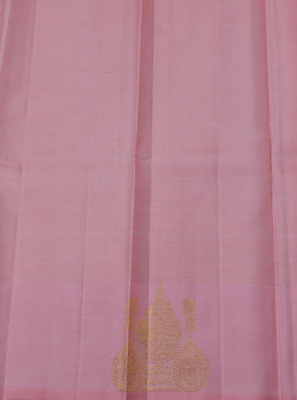 Peach Pure Kanchipuram Silk Saree