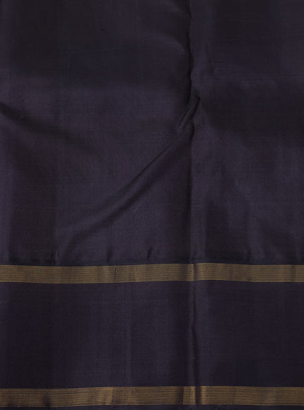 Beige And Mustard - Black Pure Kanchipuram Silk Saree