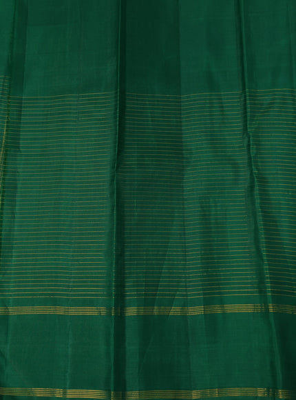 Green-Bottle Green Pure Kanchipuram Silk Saree