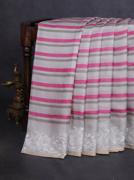 Grey Silk Kota Saree