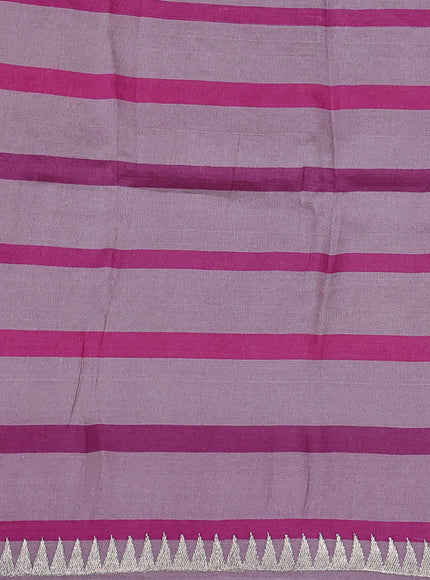 Lavender-Pink Tussar Silk Saree