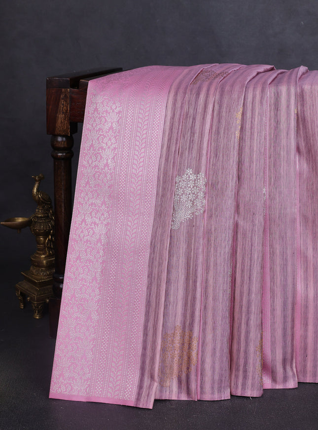 Light Pink Pure Kanchipuram Silk Saree