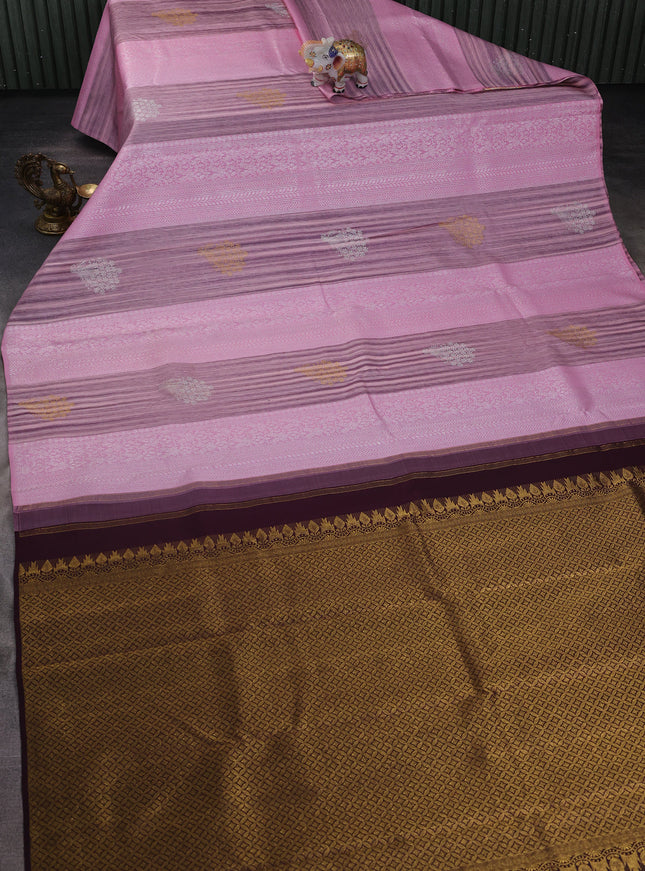 Light Pink Pure Kanchipuram Silk Saree