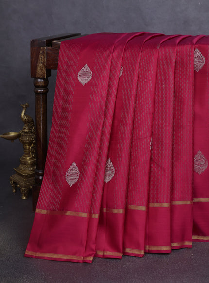 Rani Pink-Green Pure Kanchipuram Silk Saree