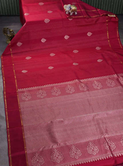 Rani Pink-Green Pure Kanchipuram Silk Saree