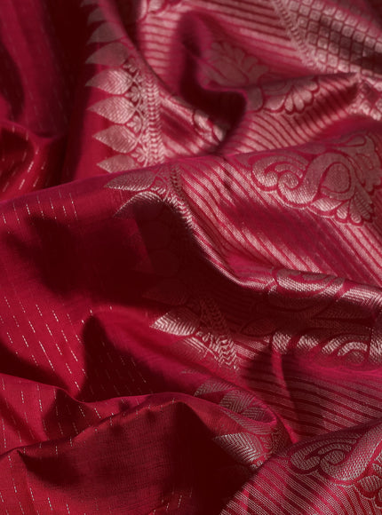 Rani Pink-Green Pure Kanchipuram Silk Saree