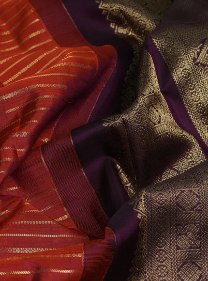 Rust-Deep Wine Pure Kanchipuram Silk Saree
