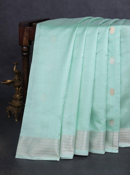 Light Pista Banarasi Poona Silk Saree