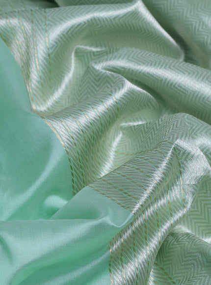Light Pista Banarasi Poona Silk Saree