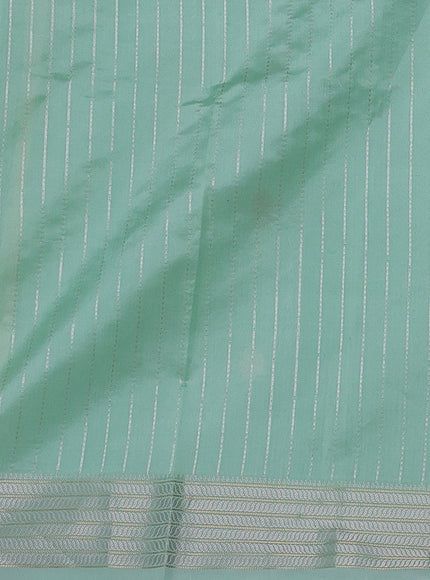 Light Pista Banarasi Poona Silk Saree
