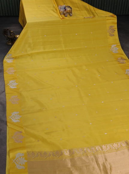 Yellow Banarasi Poona Silk Saree