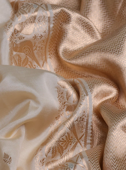 Beige Banarasi Poona Silk Saree