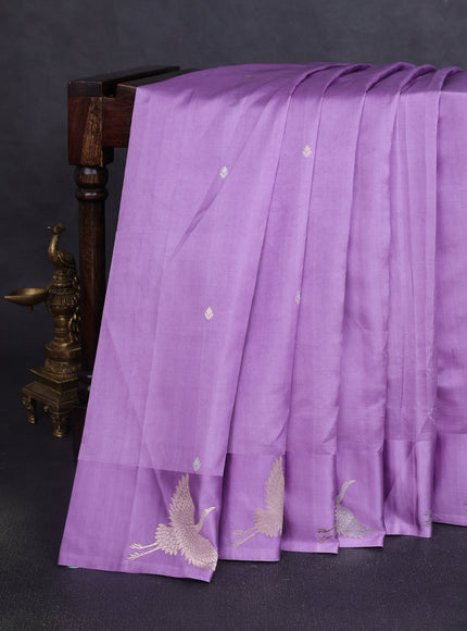 Lilac Banarasi Poona Silk Saree