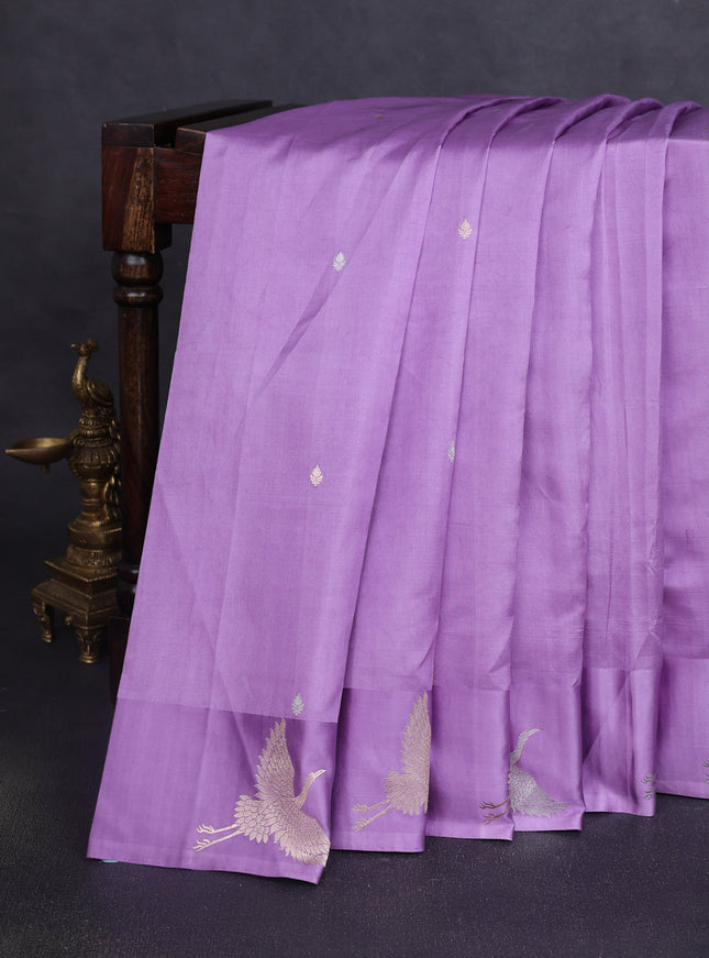 Lilac Banarasi Poona Silk Saree