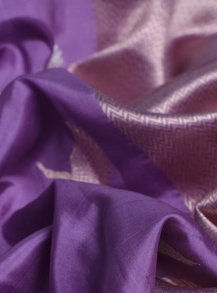 Lilac Banarasi Poona Silk Saree