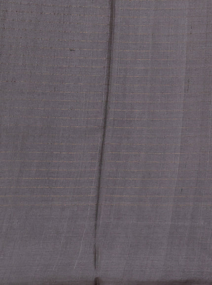 Grey Printed Tussar Silk Saree