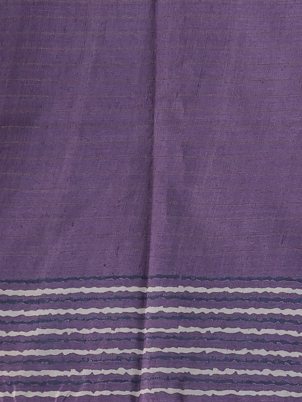 Lavender Printed Tussar Silk Saree