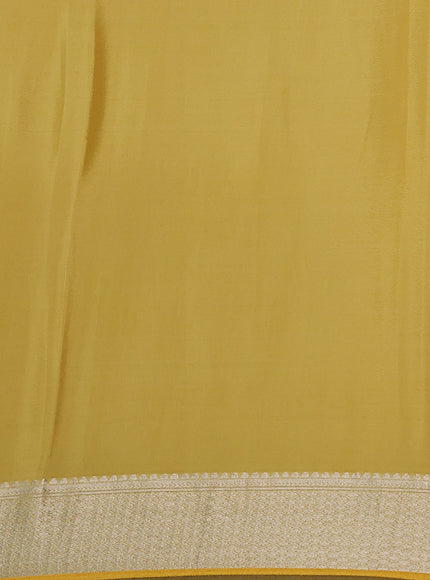 Lemon Yellow Banarasi Crepe Saree