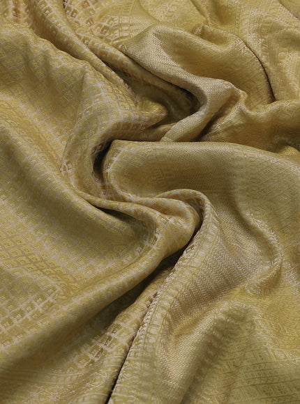 Lemon Yellow Banarasi Crepe Saree