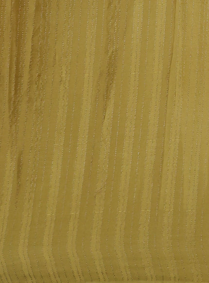 Lemon Yellow Banarasi Crepe Saree